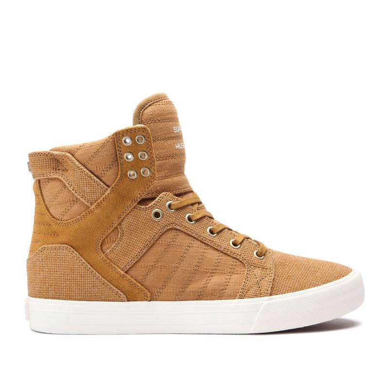 Buty Supra SKYTOP - Sneakersy Wysokie Męskie - Brązowe (HGPO-36812)